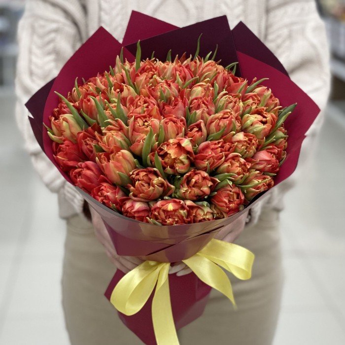 51 оранжевый пионовидный тюльпан Абба