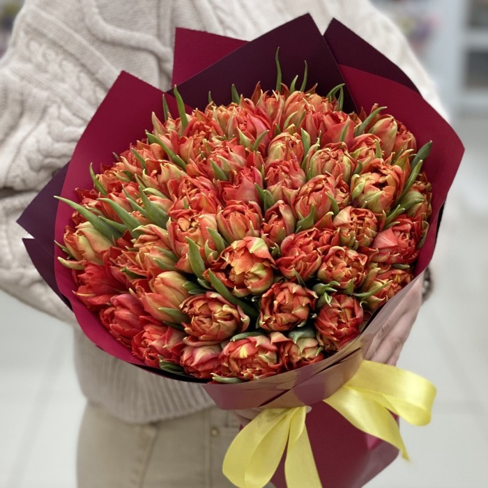 51 оранжевый пионовидный тюльпан Абба