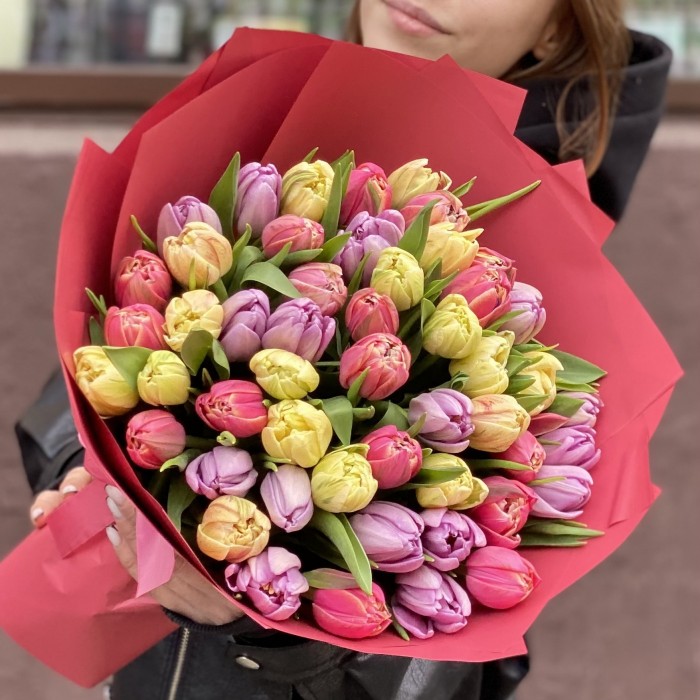 51 пионовидный тюльпан микс