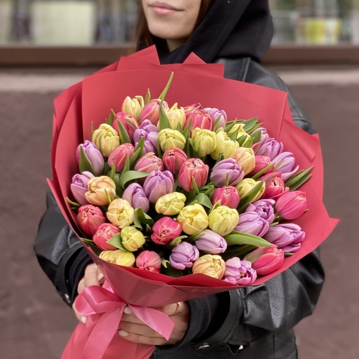 51 пионовидный тюльпан микс