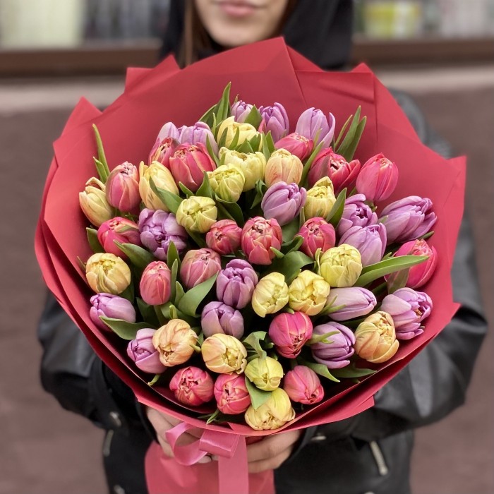 51 пионовидный тюльпан микс