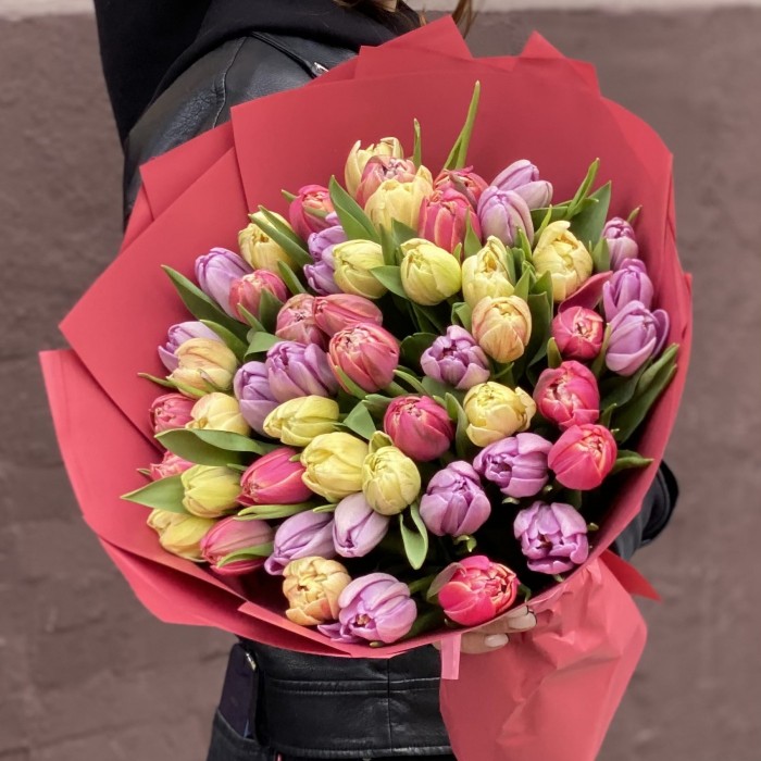 51 пионовидный тюльпан микс