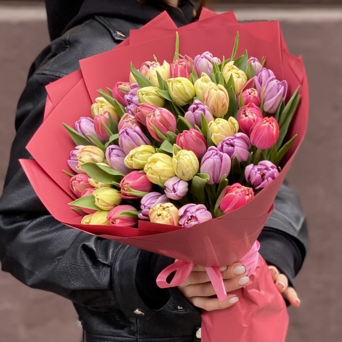 51 пионовидный тюльпан микс