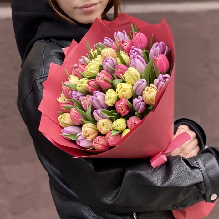 51 пионовидный тюльпан микс