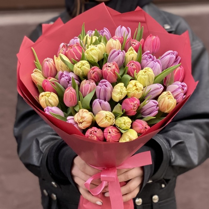 51 пионовидный тюльпан микс