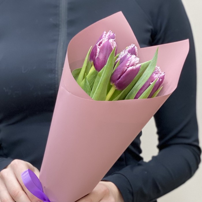 7 махровых тюльпанов Сан Мартин