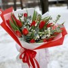 Букет тюльпанов и маттиолы