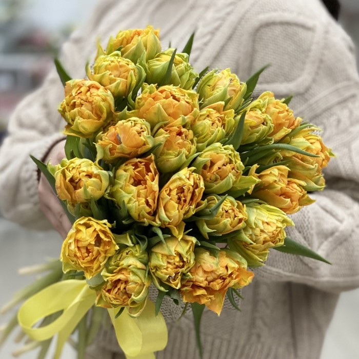 Тюльпаны желтые пионовидные Орка