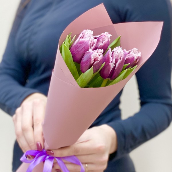 5 махровых тюльпанов Сан мартин