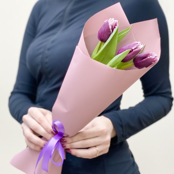 3 махровых тюльпана Сан Мартин