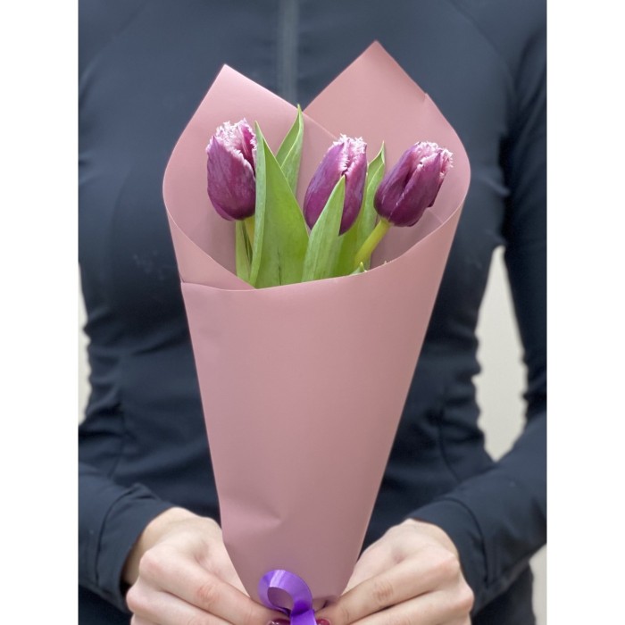 3 махровых тюльпана Сан Мартин