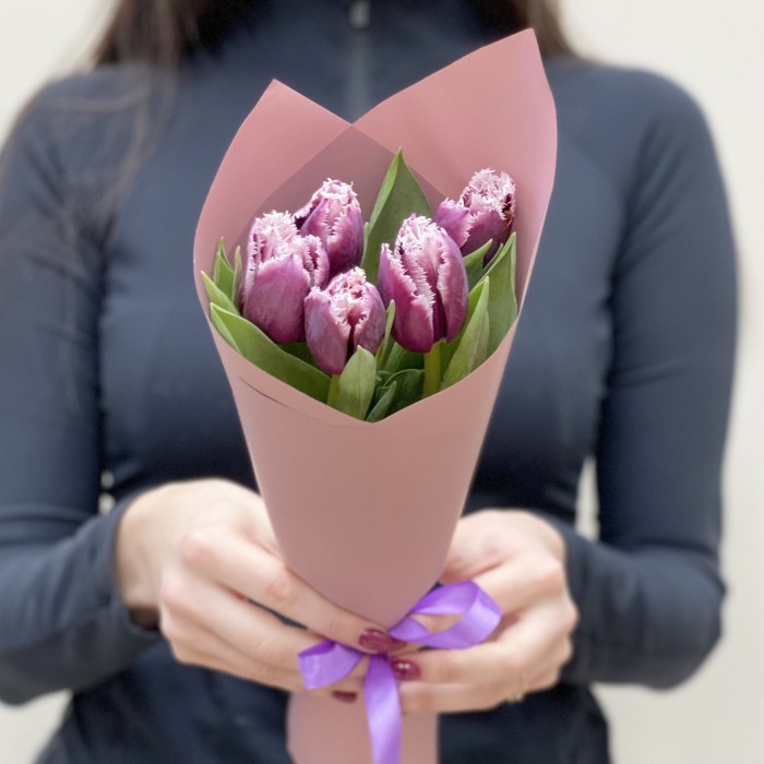 5 махровых тюльпанов Сан мартин