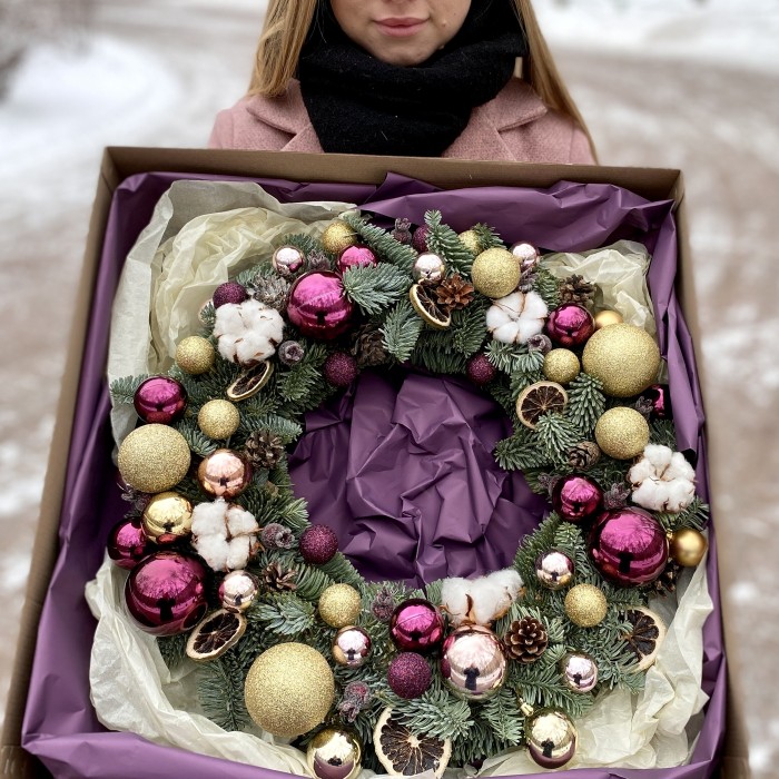 Рождественский венок Удачи в Новом году