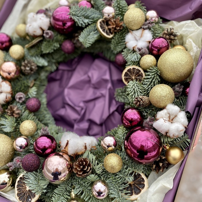 Рождественский венок Удачи в Новом году