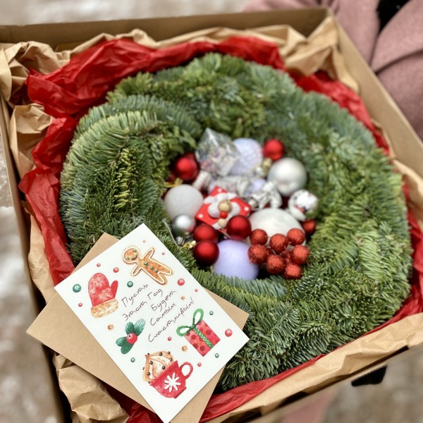 Подарочный набор "Собери рождественский венок"