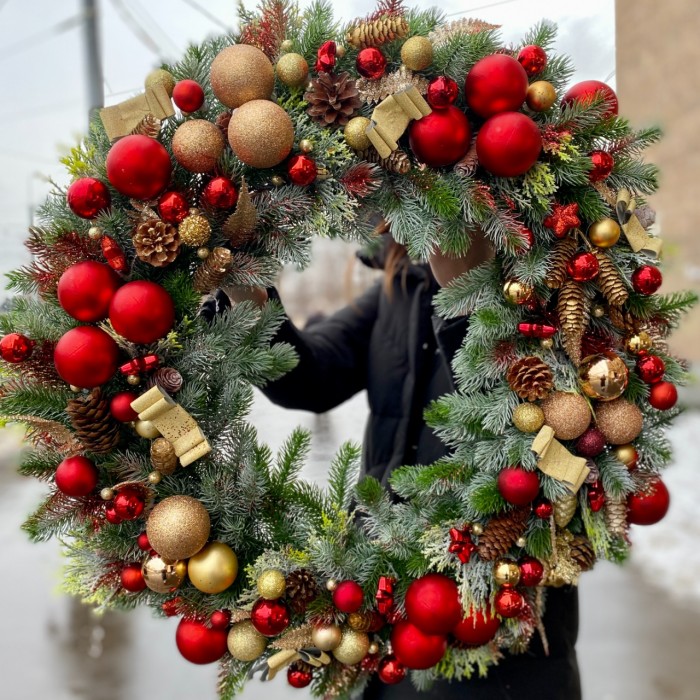 Новогодний венок Рождественское утро