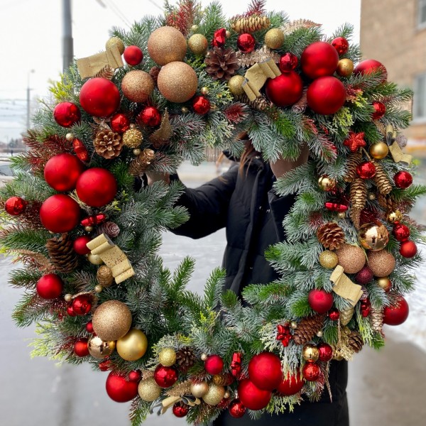 Новогодний венок Рождественское утро