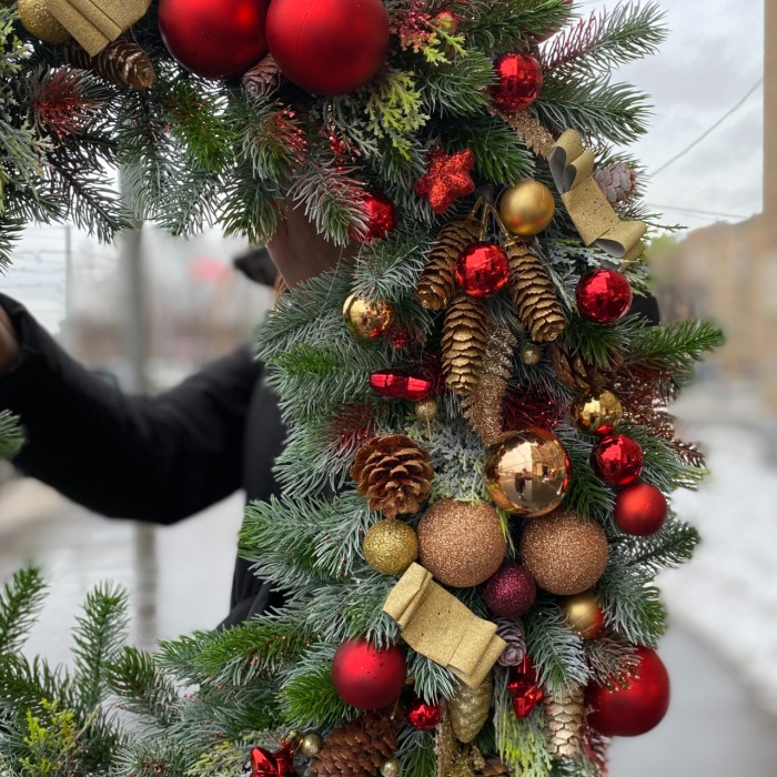 Новогодний венок Рождественское утро