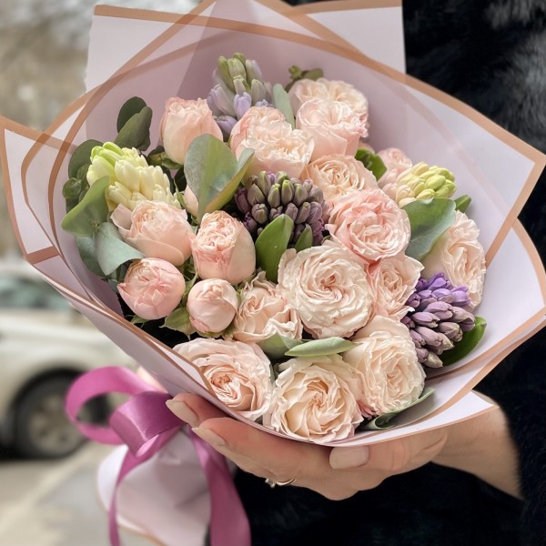 Весенний букет Ароматные гиацинты