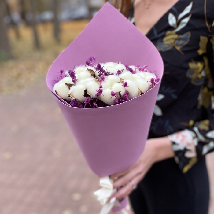 Букет из лимонного хлопка