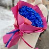 Букет из 11 синих кустовых хризантем
