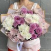 11 белых, сиреневых и розовых кустовых хризантем