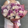 15 сиреневых и розовых кустовых хризантем