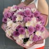 15 сиреневых и розовых кустовых хризантем