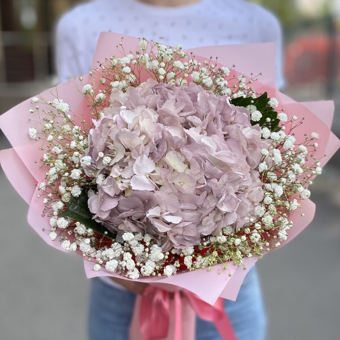 Жемчужная гортензия с гипсофилой