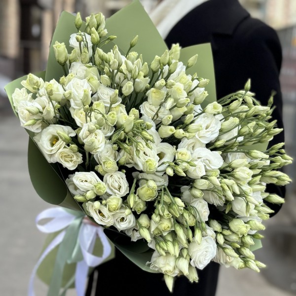 Букет из 25 белых эустом