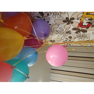 Фото отзыв: Заказывали 11 шаров на др, один сдулся по дороге и до нас доехал уже сдутым. В остальном все хорошо.