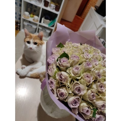 Фото отзыв: Спасибо большое за вашу работу! Букет восхитительный! Свежайшие цветы! Оперативная доставка! 