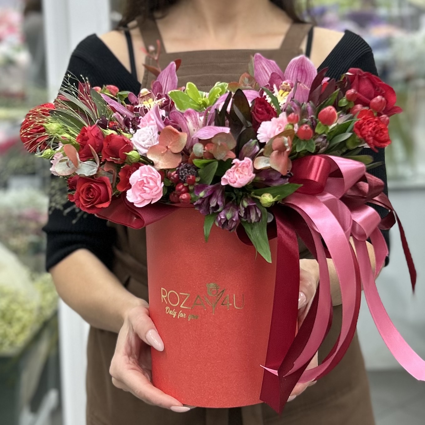 Букет дня в коробке мелодия любви