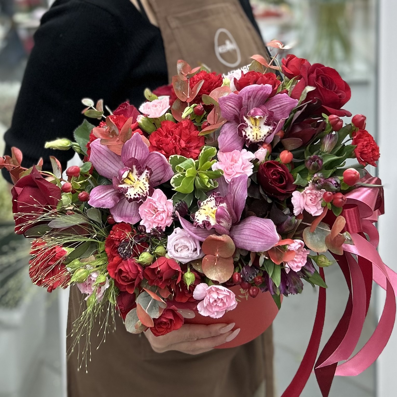 Букет дня в коробке мелодия любви