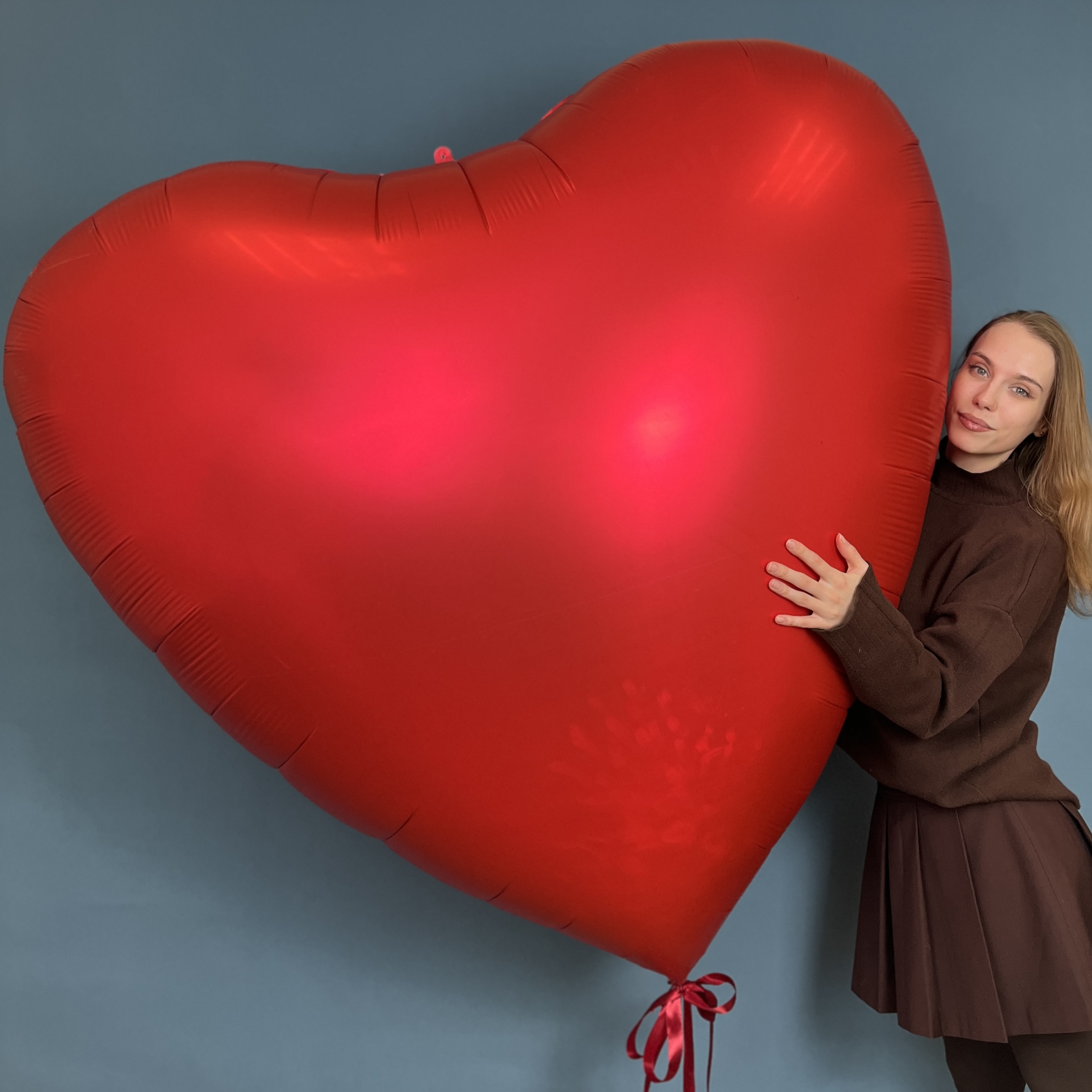 Шар сердце красное гигант