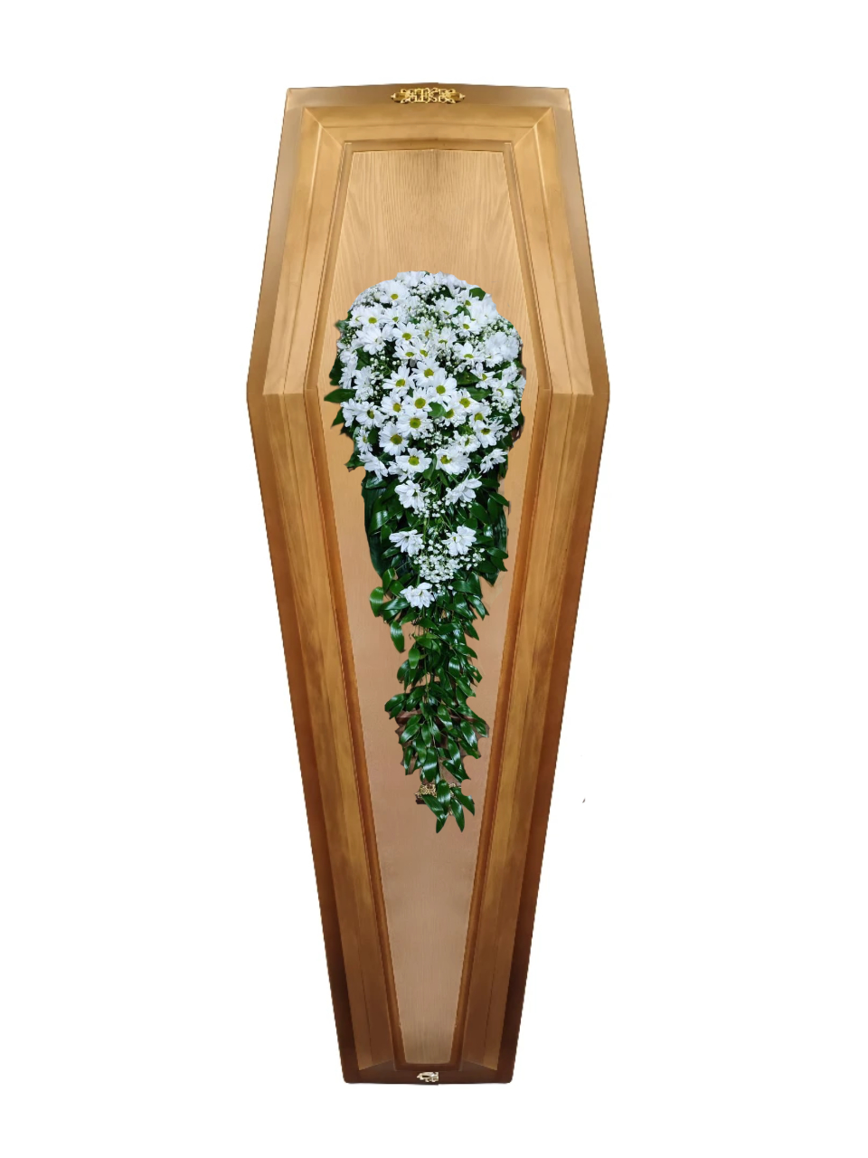 Композиция на крышку гроба из живых цветов № 30