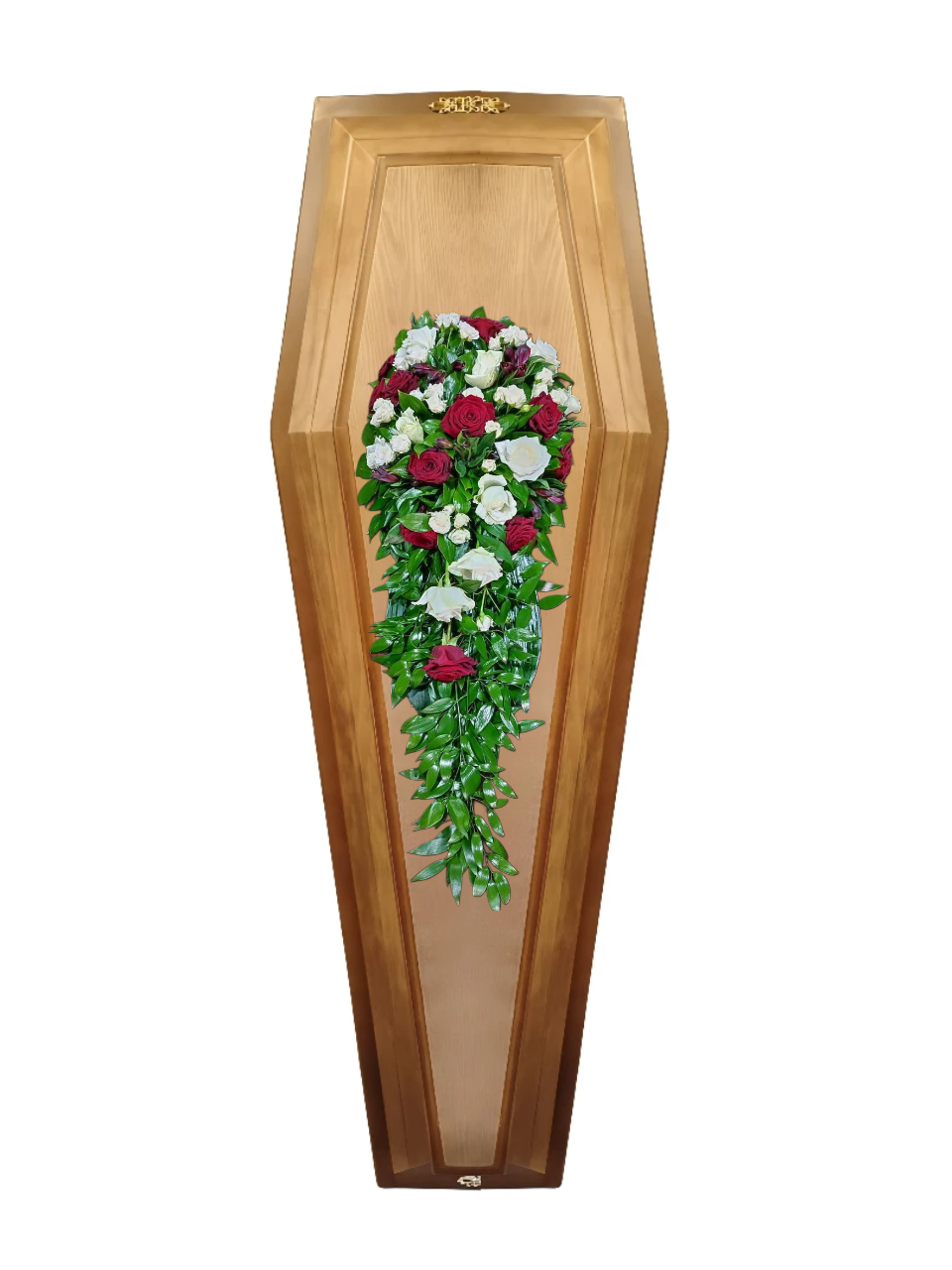 Композиция на крышку гроба из живых цветов № 36