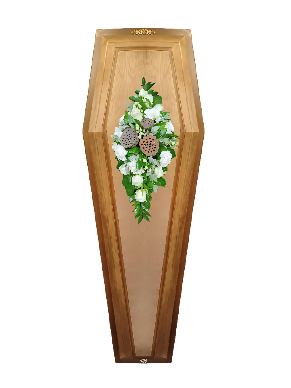 Композиция на крышку гроба из живых цветов № 5