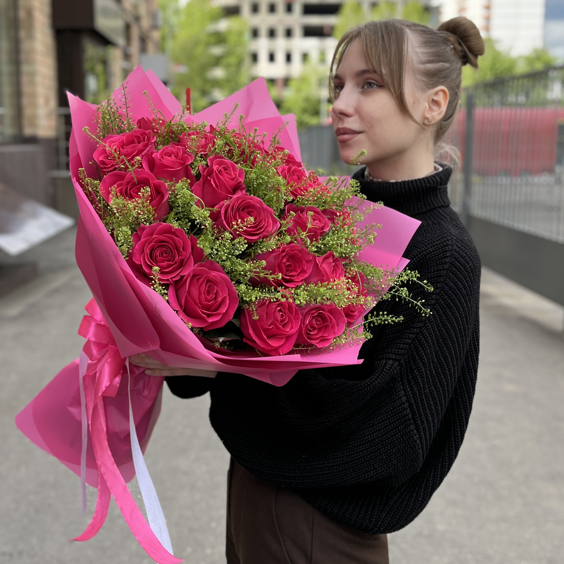 Малиновый букет на Рубиновую свадьбу