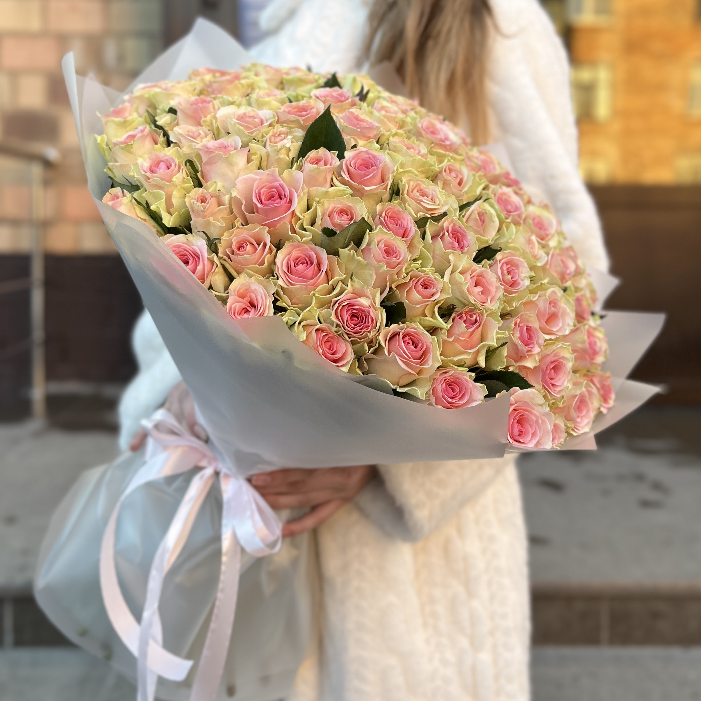 101 роза Топ-Гир 50 см