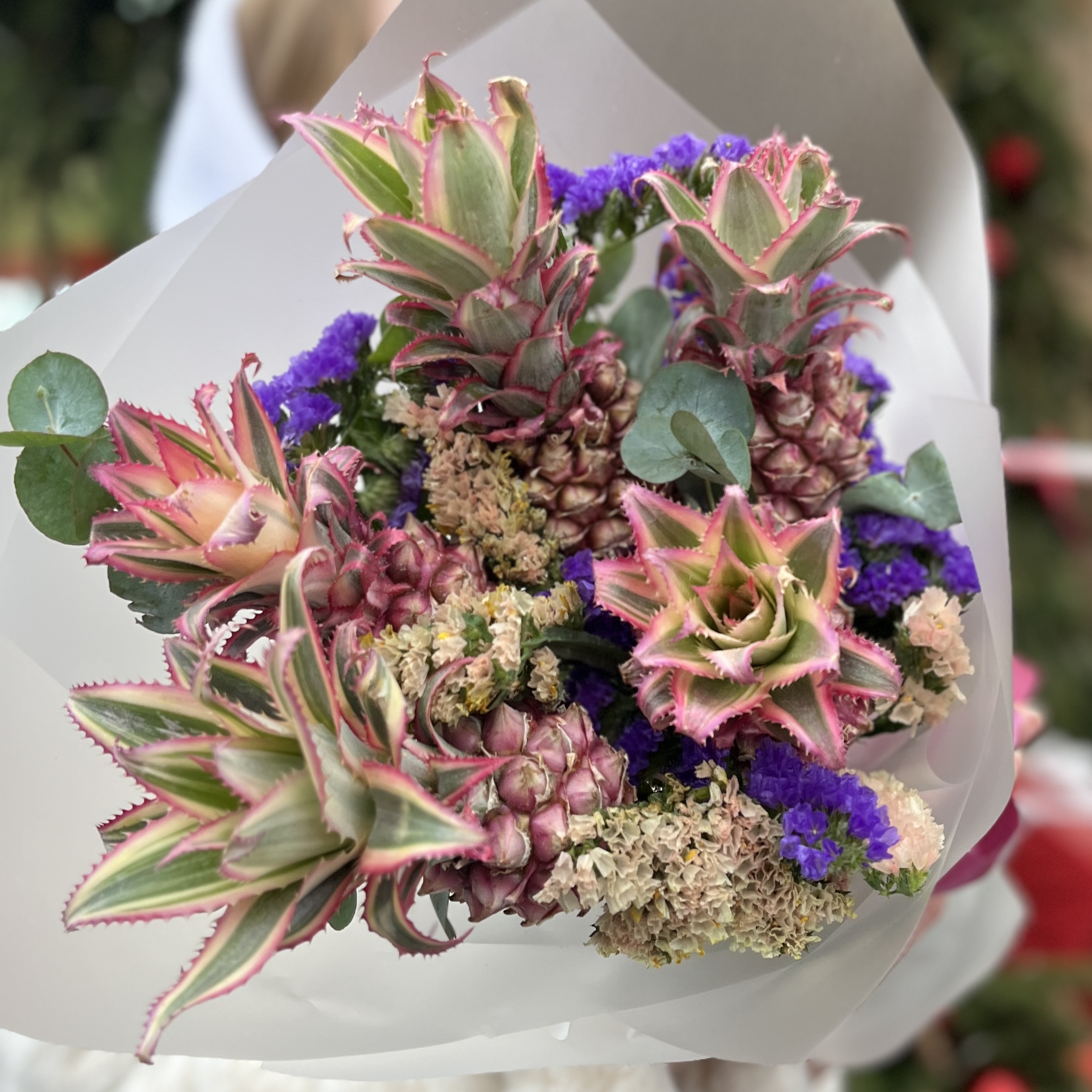 Интерьерный букет Ананасы и Статица