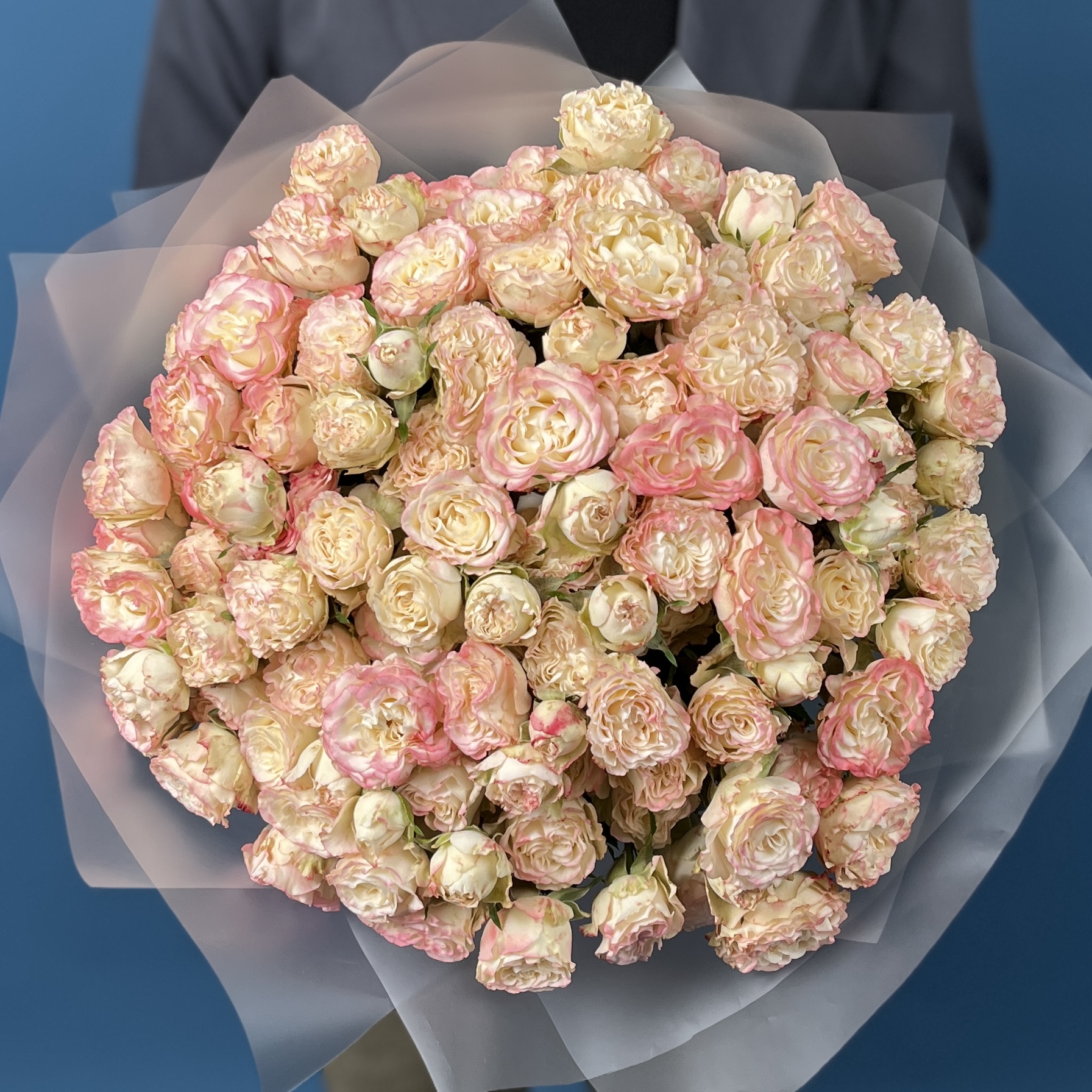 25 пионовидных роз Чарминг Флоу 40 см