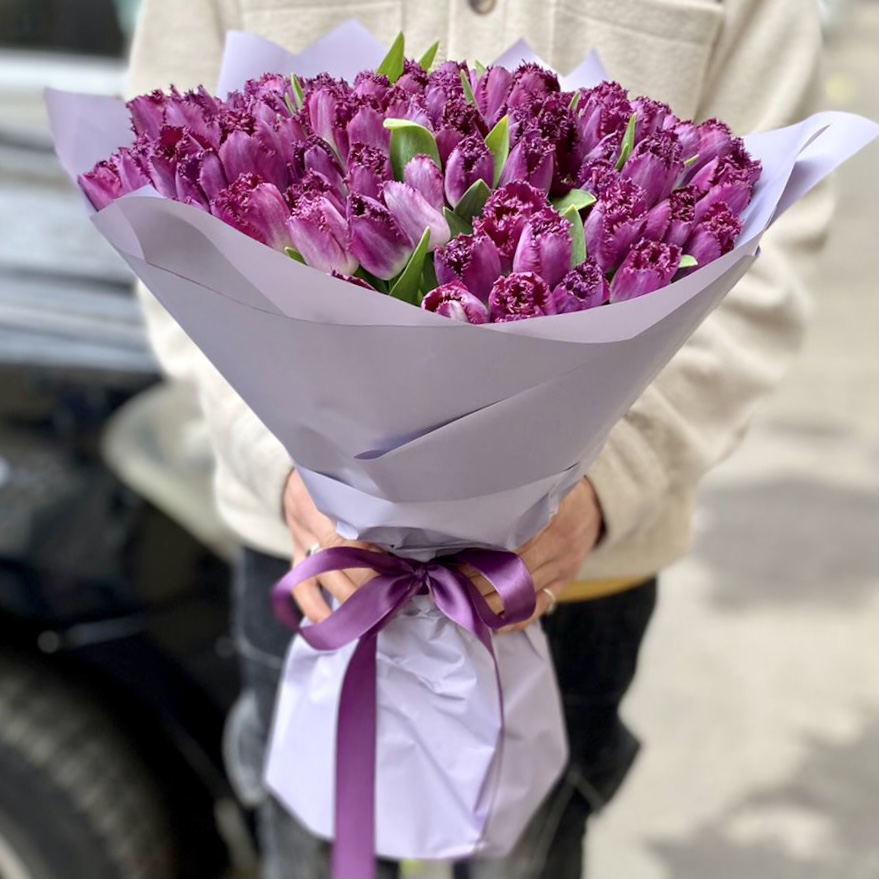 101 махровый фиолетовый тюльпан