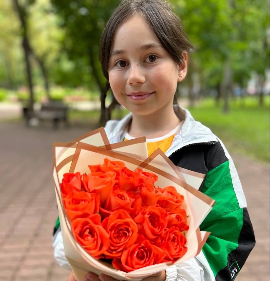 15 оранжевых роз Копакабана