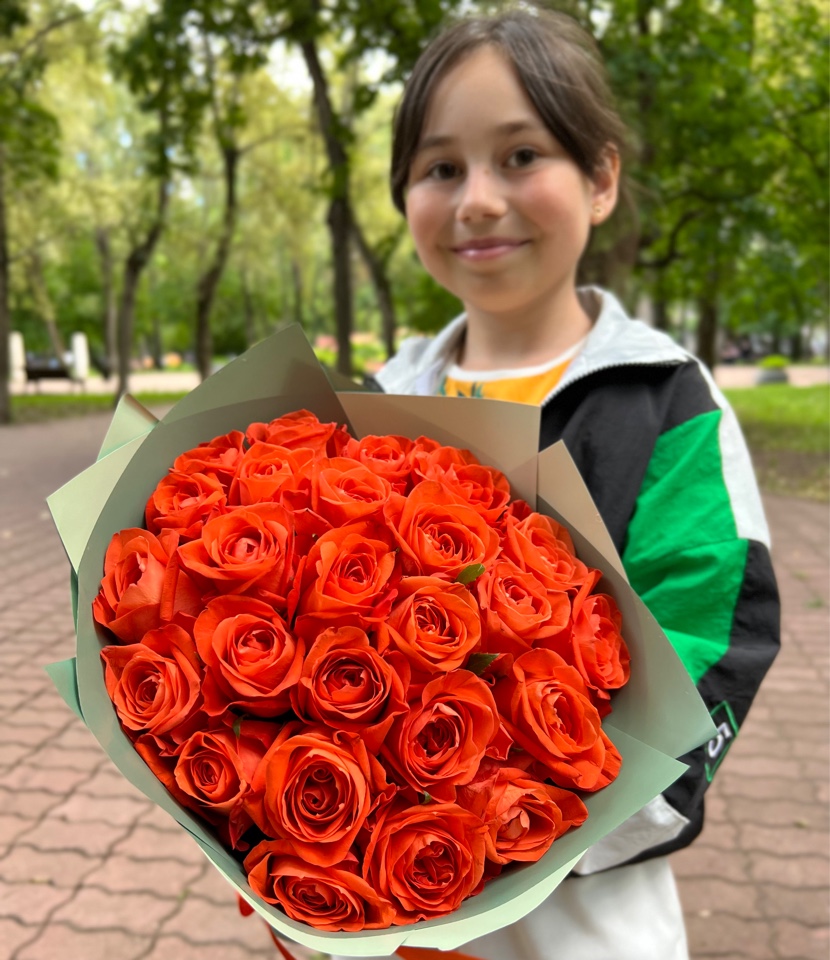 25 оранжевых роз Копакабана