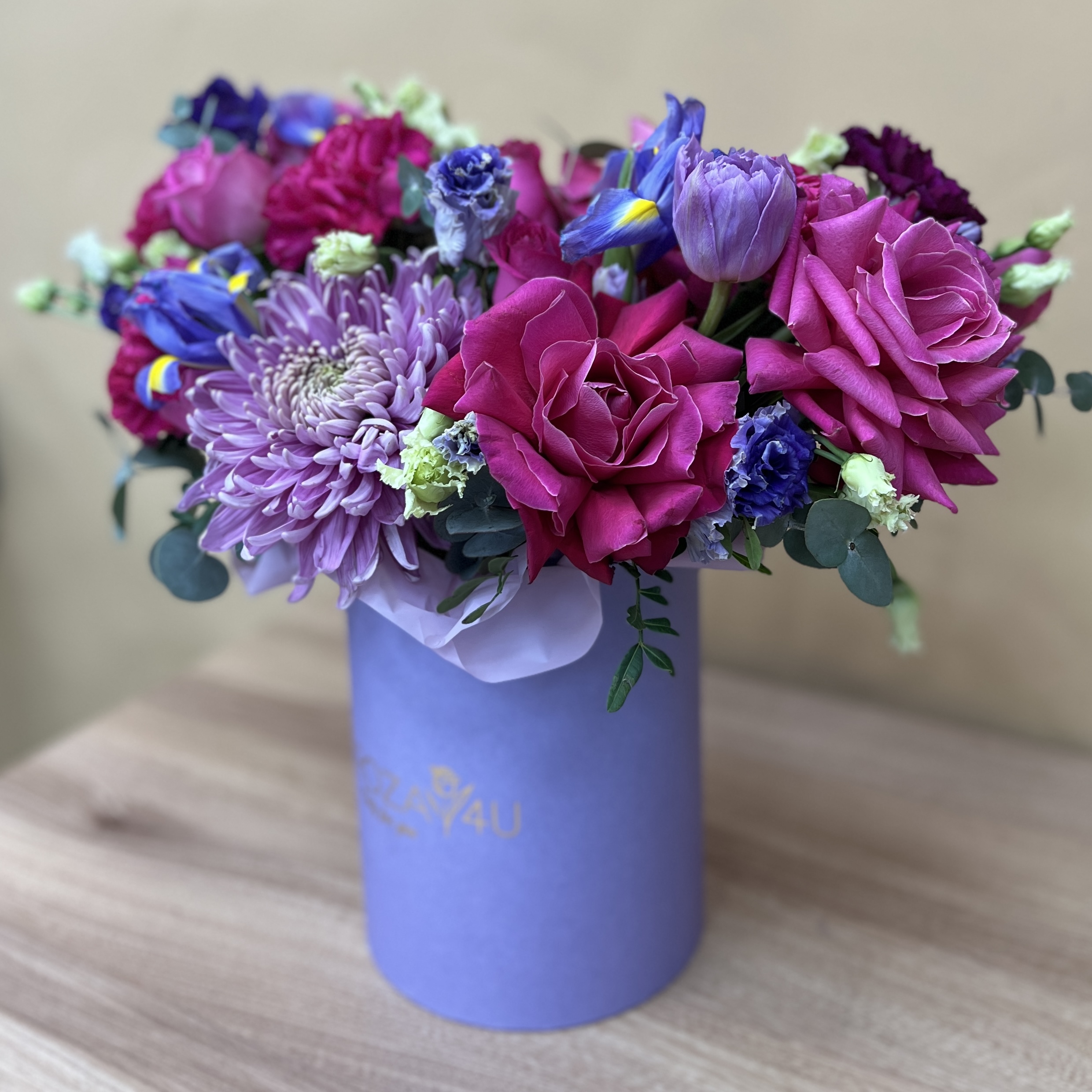 Букет дня в коробке гармония красок