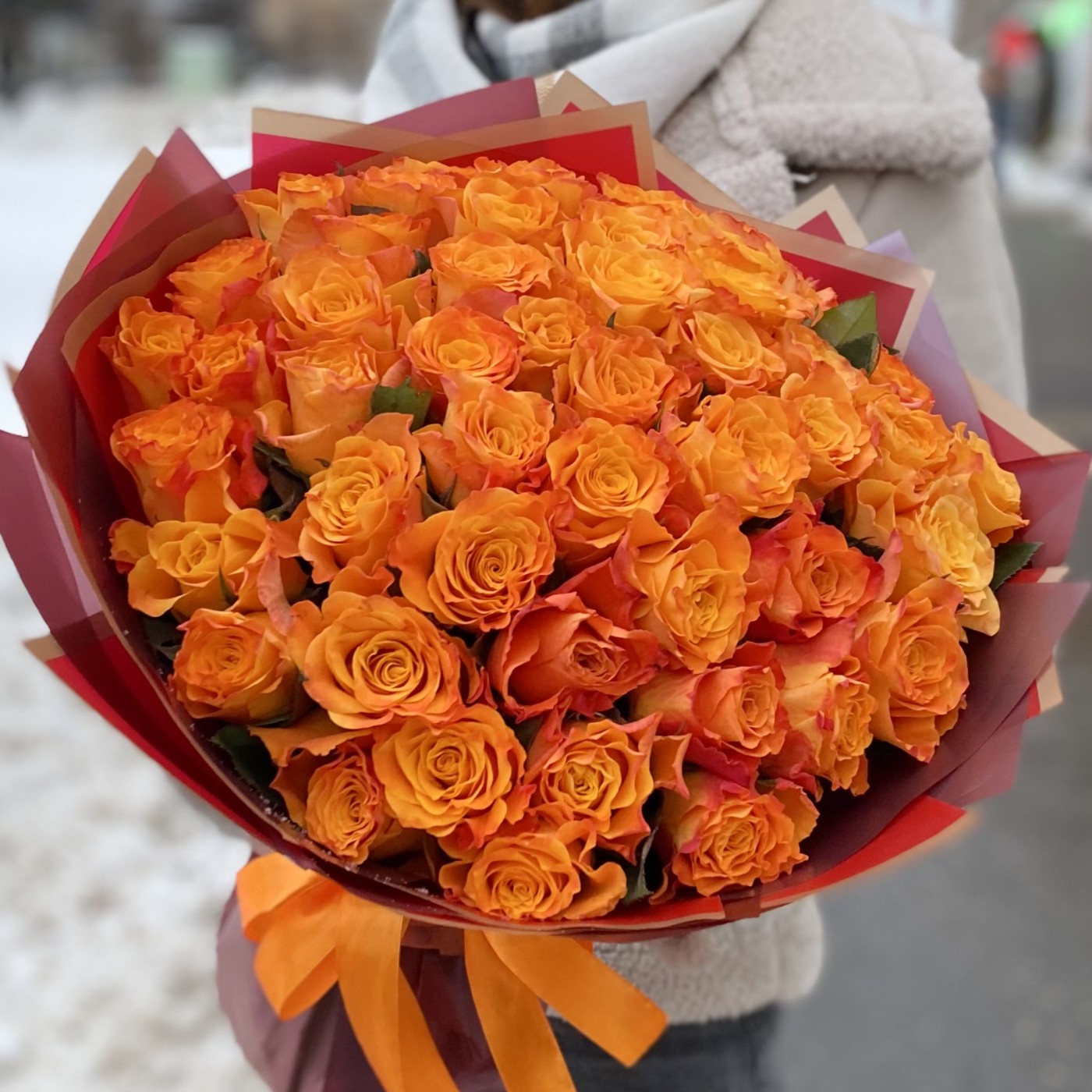 51 оранжевая роза Marie