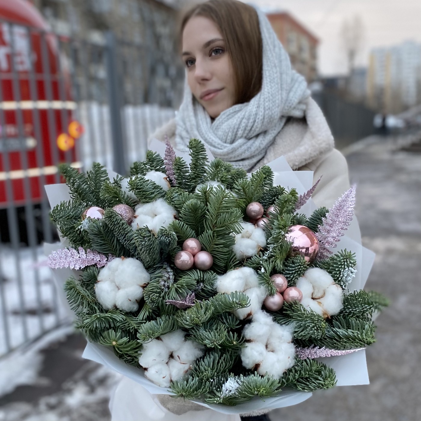 Букет Сказке быть с хлопком и нобилисом