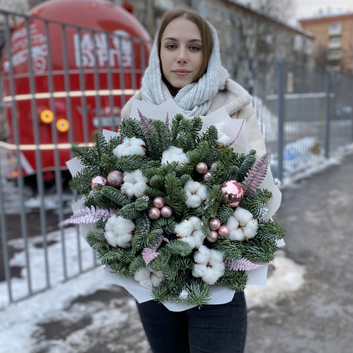 Букет Сказке быть с хлопком и нобилисом