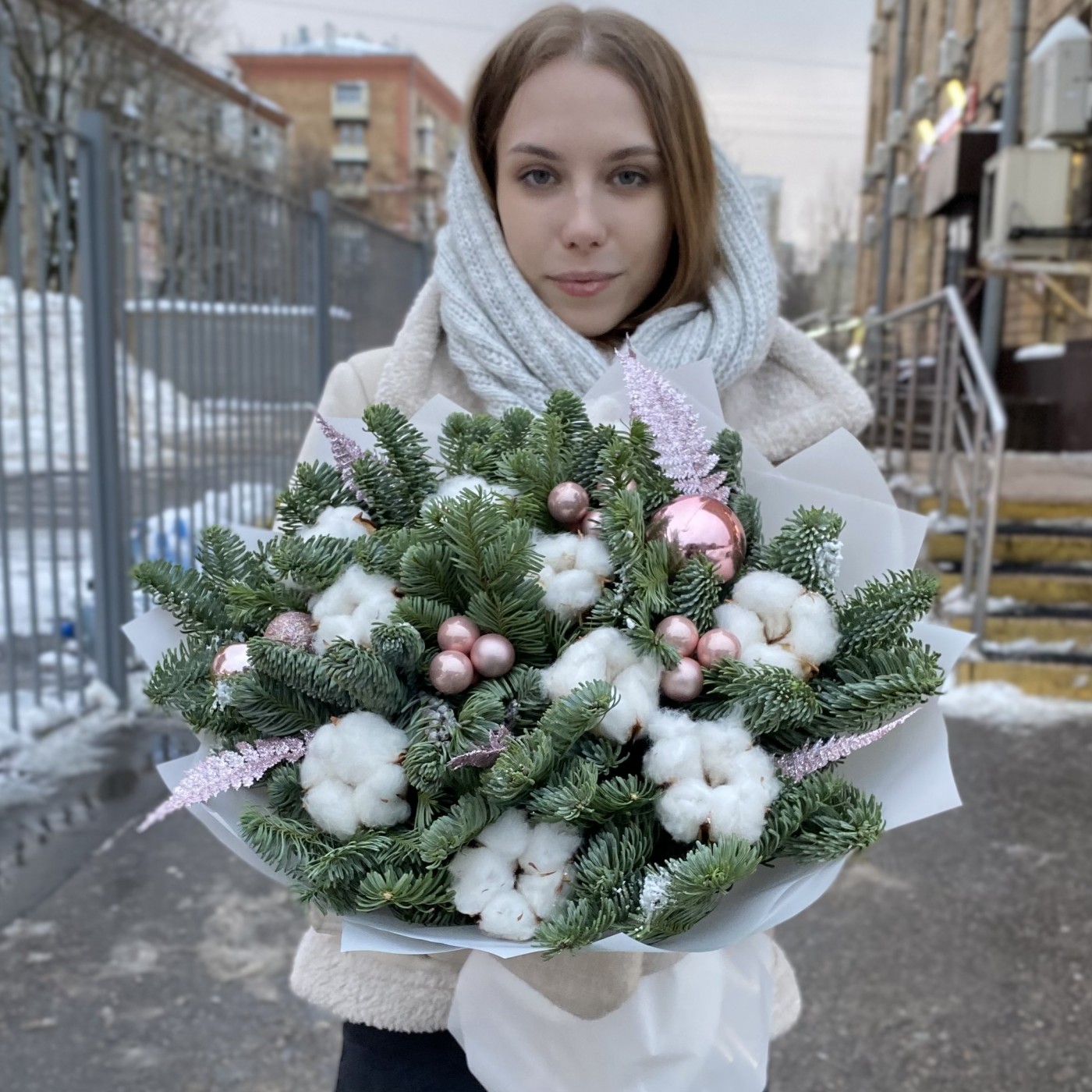 Букет Сказке быть с хлопком и нобилисом